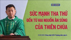 Sức mạnh tha thứ đến từ hai nguồn ân sủng của Thiên Chúa - Lm Đaminh Lê Công Nguyên
