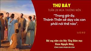 TGP Sài Gòn: Suy niệm Tin mừng ngày 17-10-2020: thứ Bảy tuần 28 mùa Thường niên - ĐTGM Giuse Nguyễn Năng
