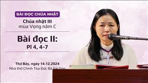 Bài đọc II: Pl 4, 4-7 - CN III MV năm C