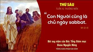 Suy niệm Tin mừng: Thứ Sáu tuần 15 Thường niên (Mt 12,1-8) - ĐTGM Giuse Nguyễn Năng