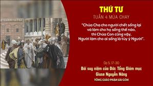 TGP Sài Gòn - Suy niệm Tin mừng ngày 17-3-2021: Thứ Tư tuần 4 mùa Chay - ĐTGM Giuse Nguyễn Năng