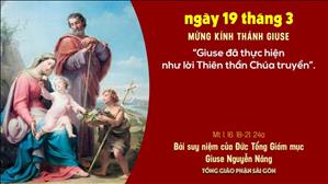 TGP Sài Gòn - Suy niệm Tin mừng ngày 19-3-2021: Thánh Giuse bạn trăm năm Đức Maria