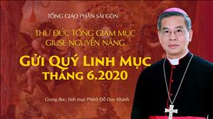 Thư Đức Tổng Giám mục Giuse Nguyễn Năng gửi quý linh mục tháng 6-2020