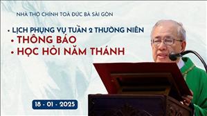 Lịch Phụng Vụ Tuần 2 Thường Niên - Thông Báo - Học Hỏi Năm Thánh | Nhà Thờ Đức Bà Sài Gòn