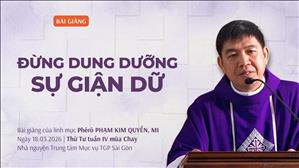 Đừng dung dưỡng sự giận dữ - Lm Phêrô Phạm Kim Quyền, MI | Thứ Tư tuần IV mùa Chay