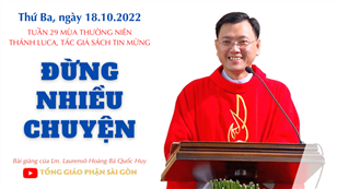TGPSG Bài giảng: Thánh Luca, tác giả sách Tin mừng ngày 18-10-2022 tại Nhà nguyện Trung tâm Mục vụ TGP Sài Gòn