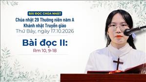 Bài đọc II: Rm 10, 9-18 | Khánh nhật Truyền giáo - CN 29 TN A