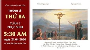 Thánh lễ trực tuyến - Thứ Ba tuần 2 Phục sinh lúc 5g30 ngày 21.4.2020 tại nhà thờ Đức Bà Sài Gòn