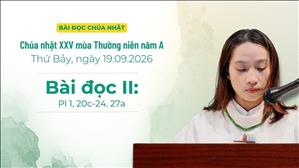Bài đọc II: Pl 1, 20c-24. 27a | Chúa nhật XXV Thường niên năm A