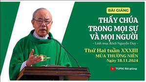 Thấy Chúa trong mọi sự và mọi người - Lm Rôcô Nguyễn Duy | Thứ Hai tuần XXXIII TN