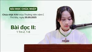 Bài đọc II: 1 Tm 2, 1-8 | CN XXV TN năm C