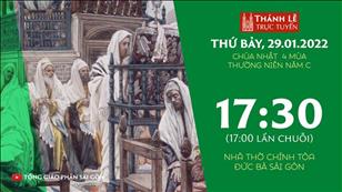 TGP Sài Gòn trực tuyến 29-1-2022: CN 4 TN năm C lúc 17:30 tại Nhà thờ Chính tòa Đức Bà