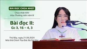 Bài đọc II: Gc 3, 16 – 4, 3 - CN XXV TN năm B