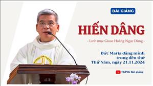 Hiến dâng - Lm Giuse Hoàng Ngọc Dũng | Đức Maria dâng mình trong đền thờ