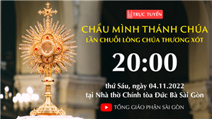 TGP Sài Gòn trực tuyến Chầu Thánh Thể 4-11-2022: Lần chuỗi Lòng Chúa Thương Xót lúc 20:00 tại Nhà thờ Chính tòa Đức Bà