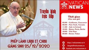 Vatican News: Trực tiếp Phép lành Urbi et Orbi Giáng Sinh 2020