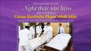  Nghi thức Tẩn liệm Đức cố Hồng y GB Phạm Minh Mẫn | 15:00 ngày 23-3-2026