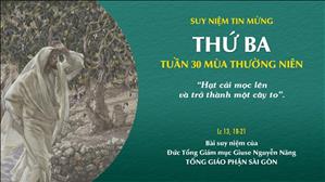 TGP Sài Gòn - Suy niệm Tin mừng: Thứ Ba tuần 30 mùa Thường niên (Lc 13, 18-21)