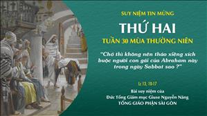 TGP Sài Gòn - Suy niệm Tin mừng: Thứ Hai tuần 30 mùa Thường niên (Lc 13, 10-17)