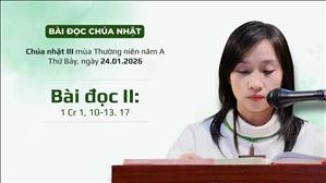 Bài đọc II: 1 Cr 1, 10-13. 17 | CN III TN năm A