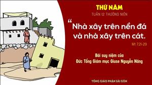 Suy niệm Lời Chúa: Thứ Năm tuần 12 Thường niên (Mt 7,21-29) - ĐTGM Giuse Nguyễn Năng