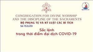 Sắc lệnh trong thời điểm đại dịch COVID-19 (Bộ Phụng tự và Kỷ luật các Bí tích)