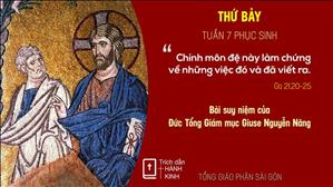 Suy niệm Lời Chúa: thứ Bảy tuần 7 Phục sinh - Đức TGM Giuse Nguyễn Năng