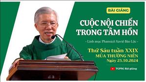 Cuộc nội chiến trong tâm hồn - Lm Phanxicô Xaviê Bảo Lộc | Thứ Sáu tuần XXIX TN