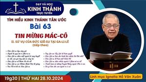  Bài 63: Tin Mừng Mác-Cô (Buổi 3) | 28-10-2024