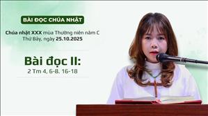 Bài đọc II: 2 Tm 4, 6-8. 16-18 | CN XXX TN năm C