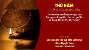 TGP Sài Gòn - Suy niệm Tin mừng ngày 28-1-2021: Thứ Năm tuần 3 mùa Thường niên - ĐTGM Giuse Nguyễn Năng