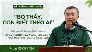 "Bỏ Thầy, con biết theo ai" - Lm GB Phương Đình Toại, MI | CN XXI TN năm B