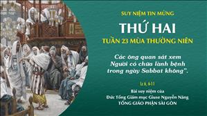 TGP Sài Gòn - Suy niệm Tin mừng: Thứ Hai tuần 23 mùa Thường niên (Lc 6, 6-11)