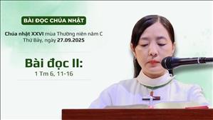 Bài đọc II: 1 Tm 6, 11-16 | CN XXVI TN năm C