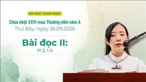 Bài đọc II: Pl 2, 1-5 | Chúa nhật XXVI Thường niên năm A