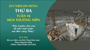 TGP Sài Gòn - Suy niệm Tin mừng: Thứ Ba tuần 18 mùa Thường niên (Mt 14, 22-36)