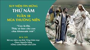 TGP Sài Gòn - Suy niệm Tin mừng: Thứ Năm tuần 18 mùa Thường niên (Mt 16, 13-23)