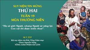 TGP Sài Gòn - Suy niệm Tin mừng: Thứ Hai tuần 19 mùa Thường niên (Mt 17, 22-27)