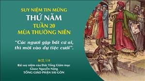 TGP Sài Gòn - Suy niệm Tin mừng: Thứ Năm tuần 20 mùa Thường niên (Mt 22, 1-14)