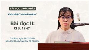 Bài đọc II: Cl 3, 12-21 - Lễ Thánh Gia thất năm C