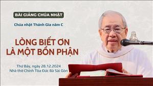 Lòng biết ơn là một bổn phận - Lm Ignatio Hồ Văn Xuân | CN Thánh Gia năm C