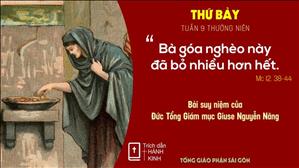 Suy niệm Lời Chúa: thứ Bảy tuần 9 Thường niên - Đức TGM Giuse Nguyễn Năng