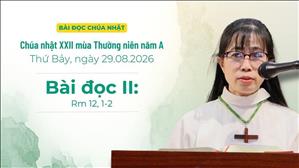 Bài đọc II: Rm 12, 1-2 | Chúa nhật XXII Thường niên năm A