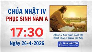  Chúa nhật IV Phục sinh năm A | 17:30 ngày 26-4-2026 | Trung tâm Mục vụ TGP Sài Gòn