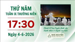 Thứ Năm tuần IX mùa Thường niên | 17:30 ngày 4-6-2026 | Trung tâm Mục vụ TGP Sài Gòn