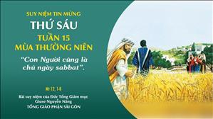 TGP Sài Gòn - Suy niệm Tin mừng: Thứ Sáu tuần 15 mùa Thường niên ( Mt 12, 1-8)