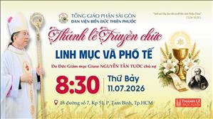Thánh lễ Truyền chức Linh mục & Phó tế Đan viện Biển Đức Thiên Phước | 8:30 ngày 11-7-2026