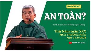 An toàn? - Lm Giuse Hoàng Ngọc Dũng | Thứ Năm tuần XXX TN